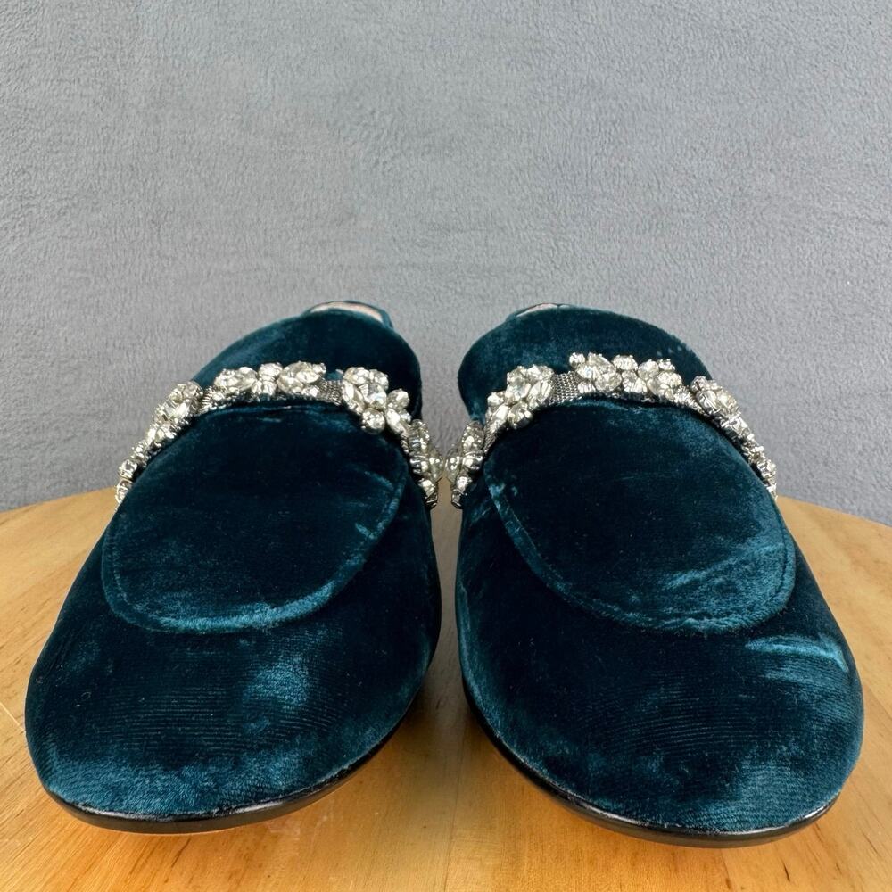 Ivanka Trump Velvet Loafers W/ Rhinestones Slip On Flats Women’s Size 9M US - Picture 2 of 8